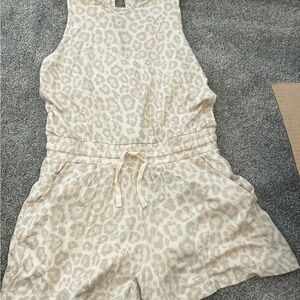 Splendid Leopard Print Sleeveless Romper NWT sz S
